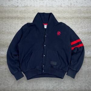 Vintage Y2K Lebron 330 Nike Jacket Mens 2XL Black Cotton Red Lion Button Up